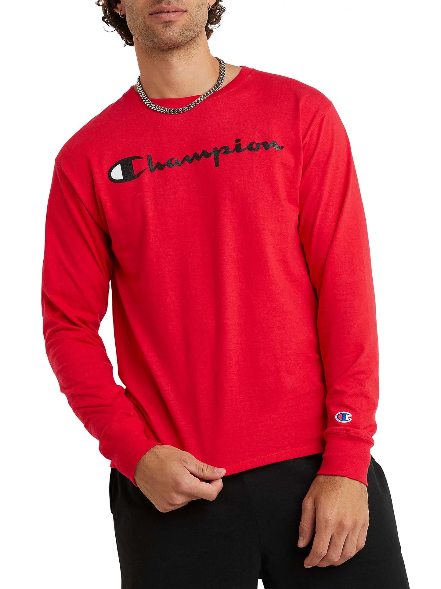 Classic Script Logo Long Sleeve - Red/Black