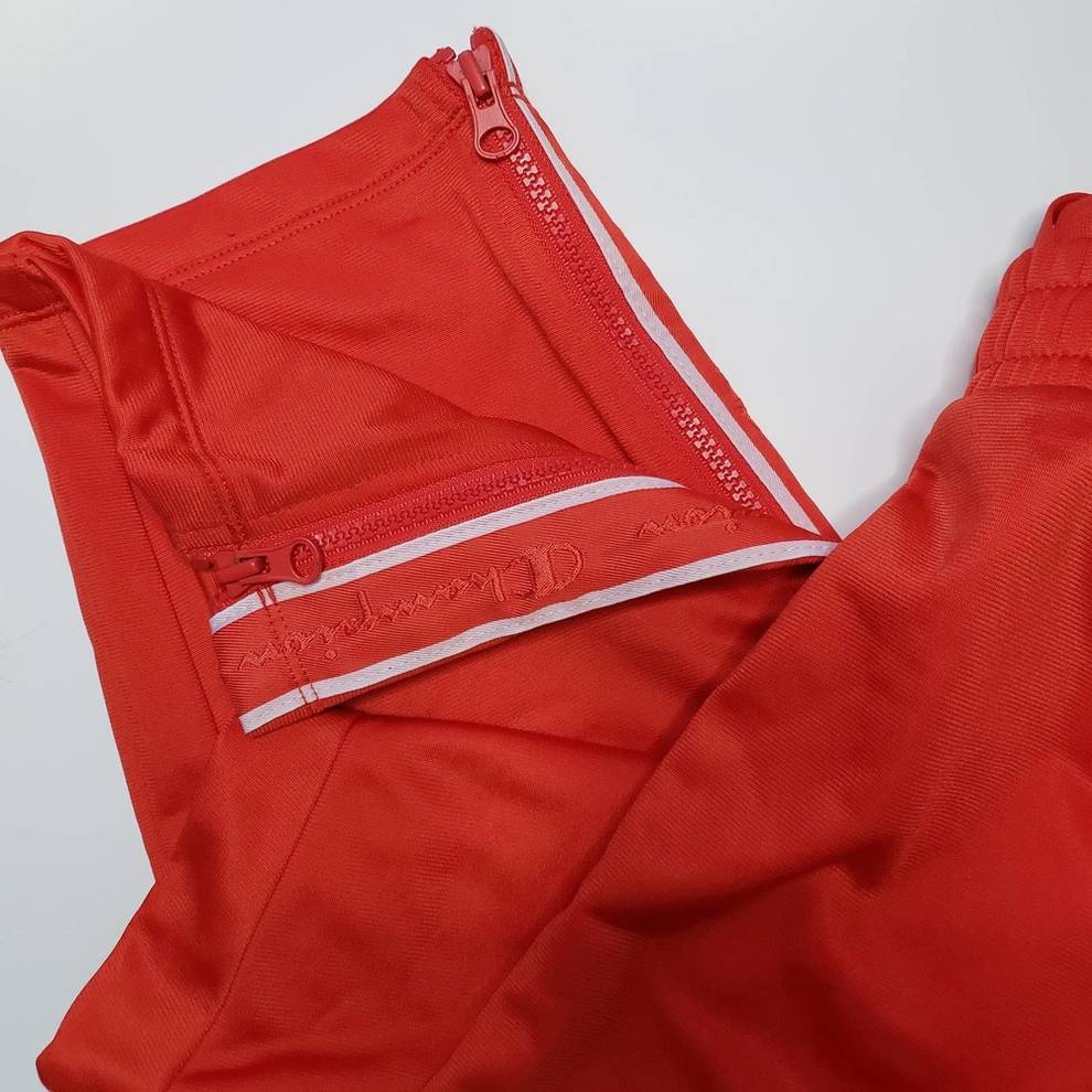 Women’s Track Pants Script Stripe Logo - Red/White