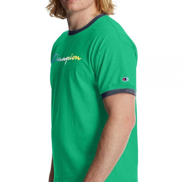 Men’s Classic Logo T-Shirt - Green/Navy