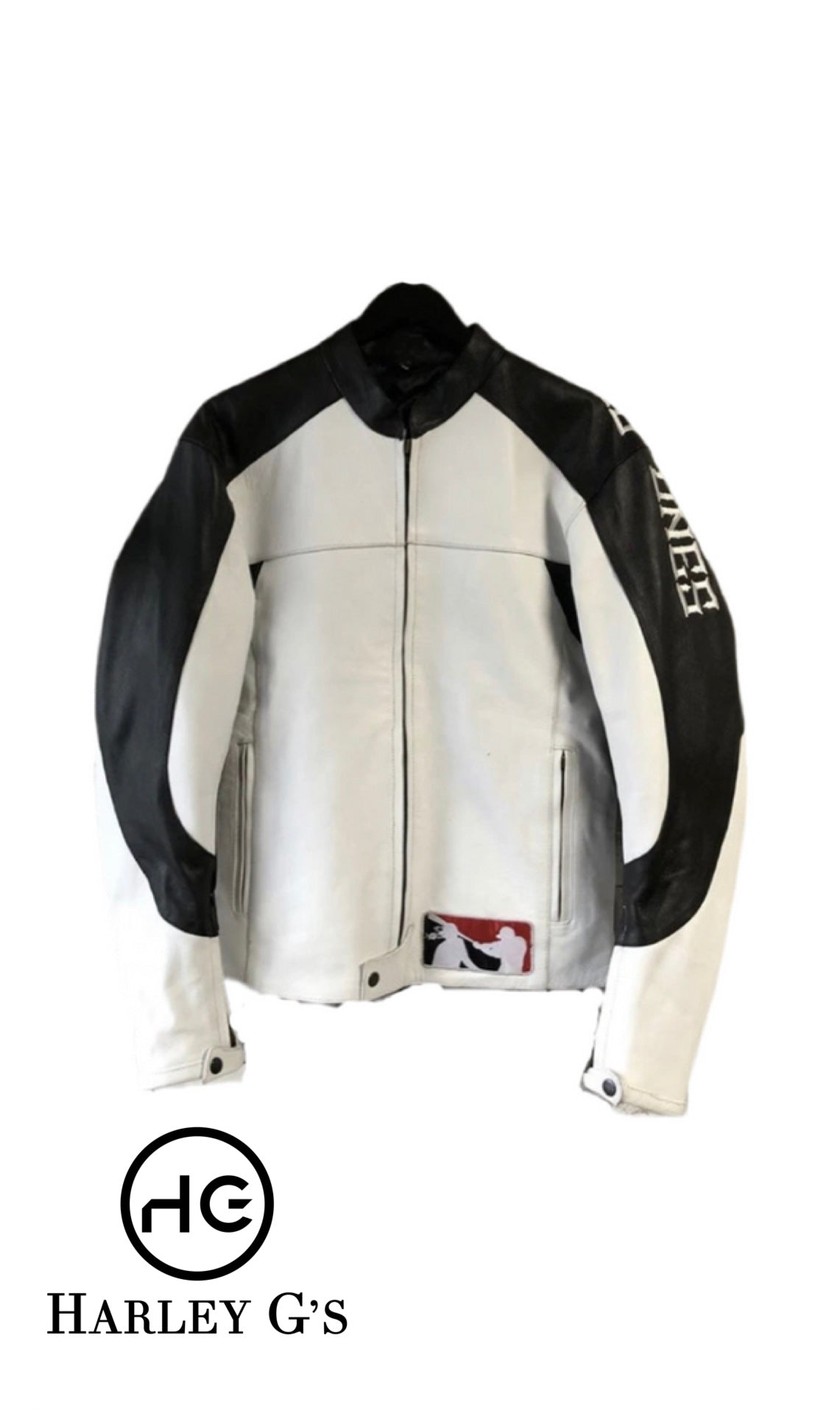 The Ones Leather Jacket - Black/White