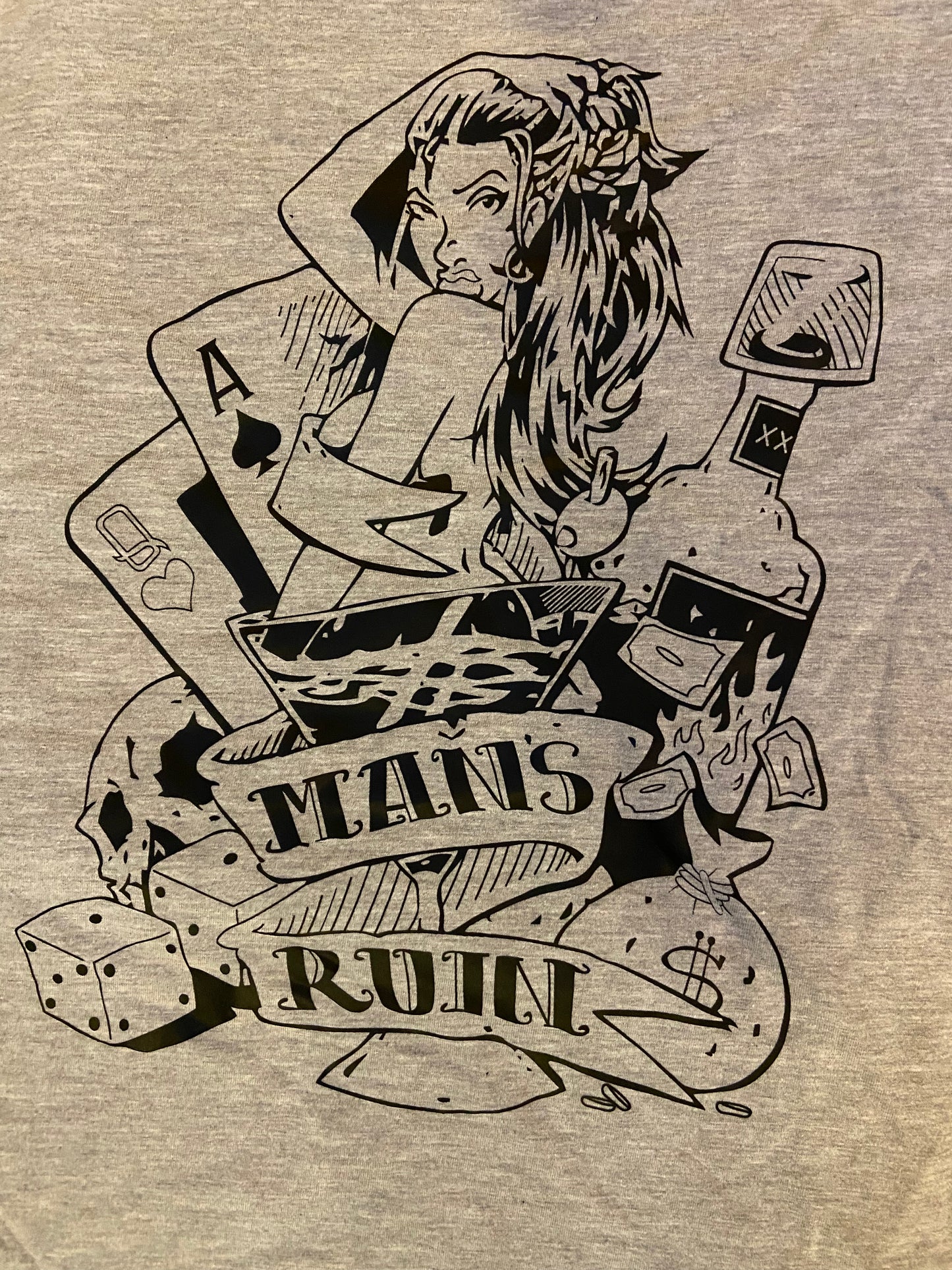 Mans Ruin T-Shirt - Grey