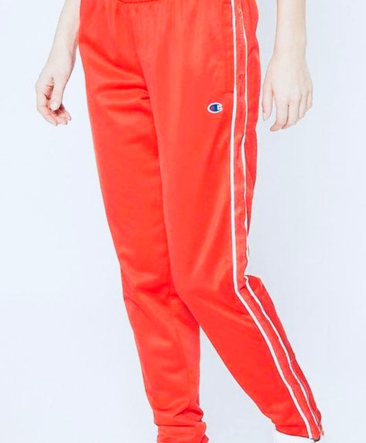 Women’s Track Pants Script Stripe Logo - Red/White