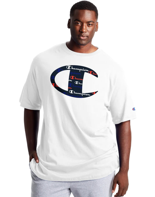 Big & Tall Classic Jersey Big C Logo T-Shirt - White