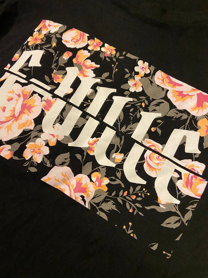 E-Ville Roses T-Shirt - Black